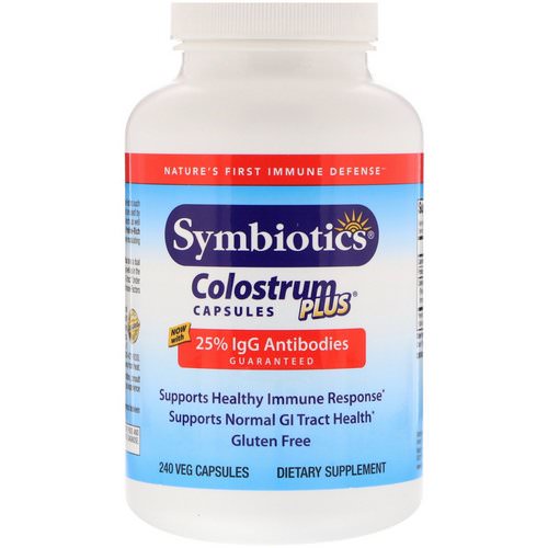 Symbiotics, Colostrum Plus, 240 Veg Capsules فوائد