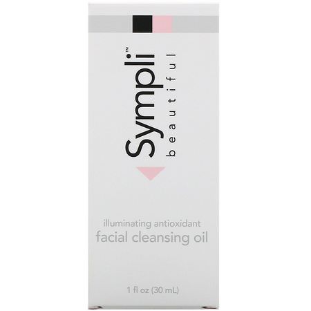 Sympli Beautiful, Illuminating Antioxidant Facial Cleansing Oil, 1 fl oz (30 ml):زي,ت ال,جه, الكريمات