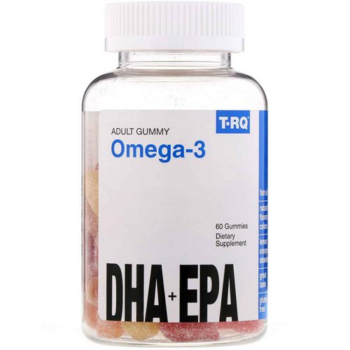 T-RQ, Adult Gummy Omega-3, DHA + EPA, Lemon, Orange, Strawberry, 60 Gummies فوائد
