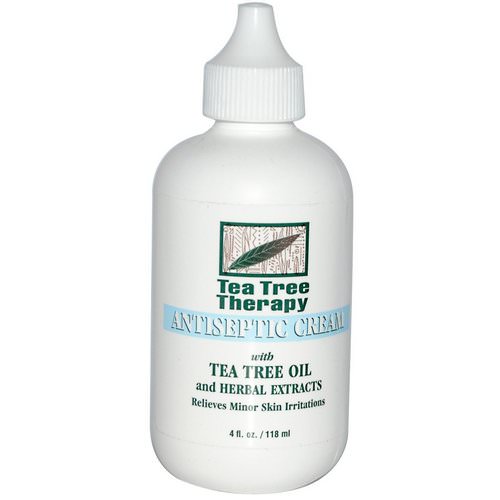 Tea Tree Therapy, Antiseptic Cream, with Tea Tree Oil and Herbal Extracts, 4 fl oz (118 ml) فوائد
