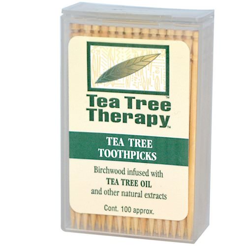 Tea Tree Therapy, Tea Tree TherapyToothpicks, Mint, 100 Approx. فوائد