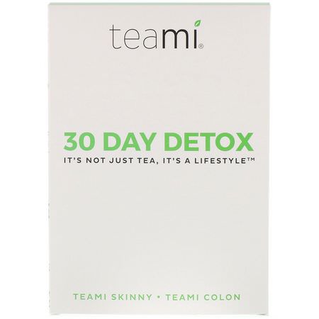 Teami, 30 Day Detox, Skinny Tea Blend + Colon Tea Blend, 1 Kit:تطهير, التخلص من السم,م