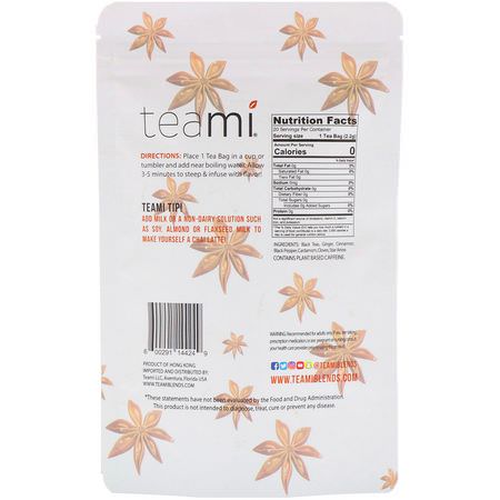 Teami, Chai Tea Blend, 20 Tea Bags, 1.5 oz (44 g):شاي شاي
