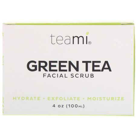 Teami, Green Tea Facial Scrub, 4 oz (100 ml):الدعك, المقشرات