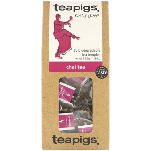 TeaPigs, Bolly Good, Chai Tea, 15 Tea Temples, 1.85 oz (52.5 g) فوائد
