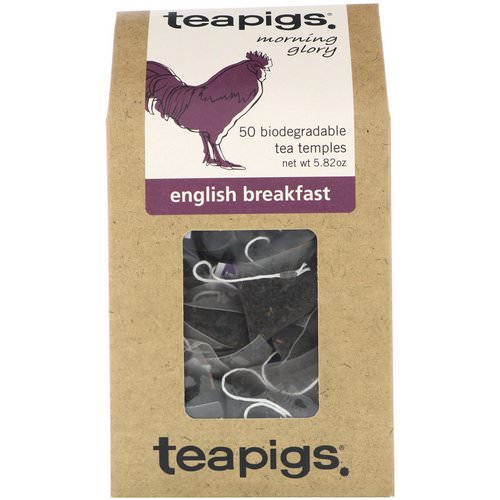 TeaPigs, Morning Glory, English Breakfast, 50 Tea Temples, 5.82 oz فوائد
