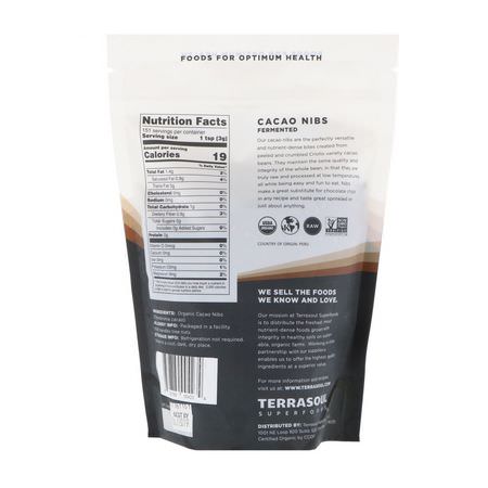 Terrasoul Superfoods, Cacao Nibs, Fermented, 16 oz (454 g):الكاكا,الس,بر ف,دز