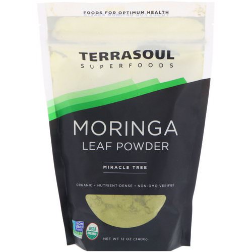 Terrasoul Superfoods, Moringa Leaf Powder, Miracle Tree, 12 oz (340 g) فوائد