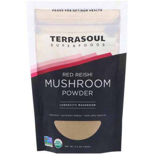 Terrasoul Superfoods, Red Reishi Mushroom Powder, 5.5 oz (156 g) فوائد