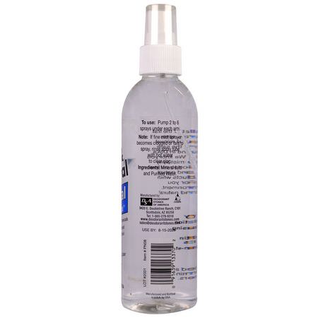 Thai Deodorant Stone, Pure & Natural, Crystal Deodorant Mist, Unscented, 8 oz (240 ml):مزيل العرق, الحمام