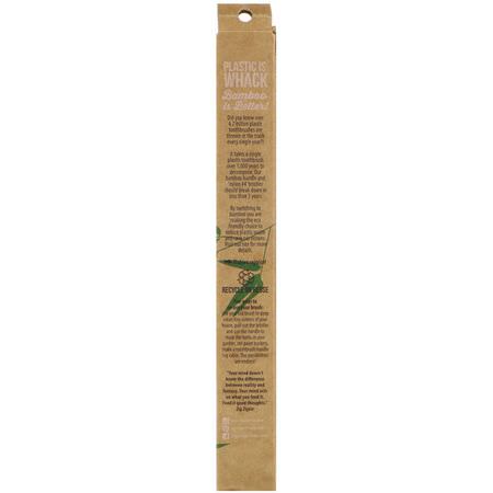 The Dirt, Bamboo Toothbrush with Charcoal Bristles, 1 Adult Toothbrush:فرش الأسنان, العناية بالفم