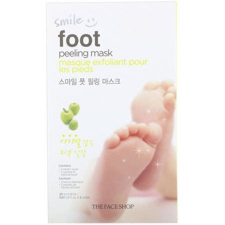 The Face Shop, Smile Foot Peeling Mask, 1 Pair, 0.67 fl oz (20 ml) Each:العناية بالقدم, K-جمال