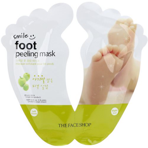 The Face Shop, Smile Foot Peeling Mask, 1 Pair, 0.67 fl oz (20 ml) Each فوائد