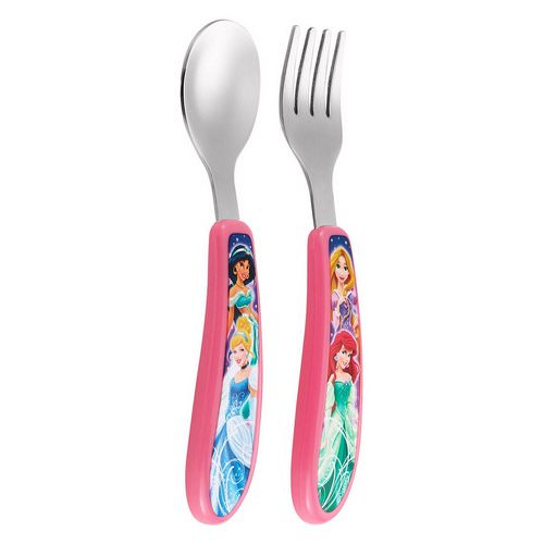 The First Years, Fork and Spoon Set featuring Disney Princess, 9 + Months, 2 Piece Set فوائد