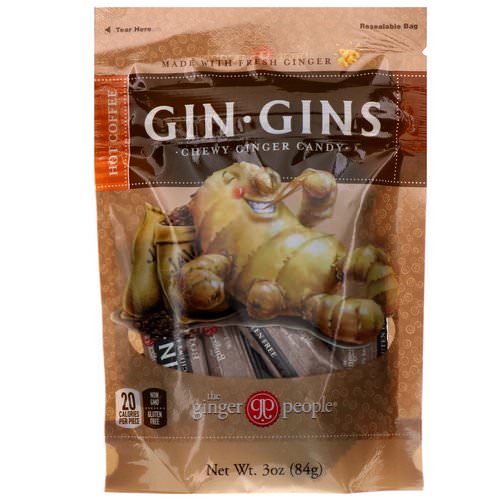 The Ginger People, Gin Gins, Chewy Ginger Candy, Hot Coffee, 3 oz (84 g) فوائد