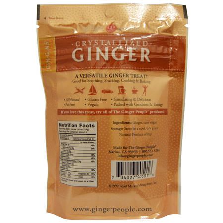 The Ginger People, Gin·Gins, Crystallized Ginger, 3.5 oz (100 g):,جبات الخضر,ات الخفيفة, أطعمة الزنجبيل