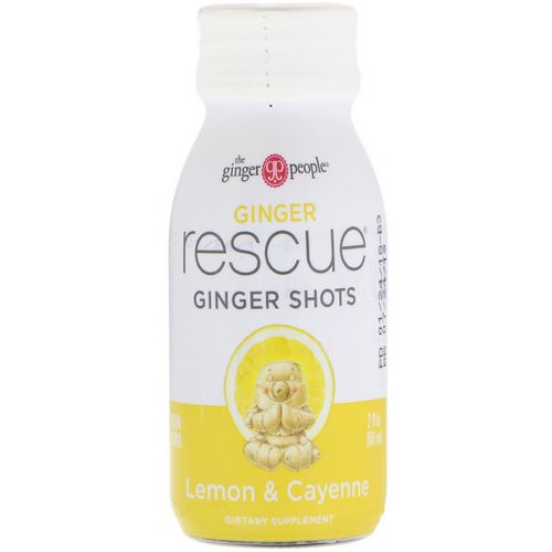 The Ginger People, Ginger Rescue Shots, Lemon & Cayenne, 2 fl oz (60 ml) فوائد
