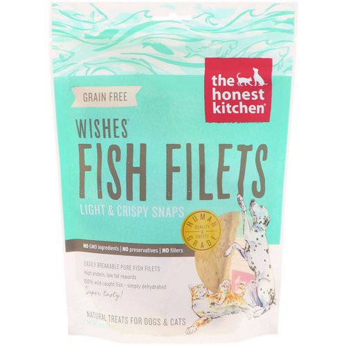 The Honest Kitchen, Wishes Fish Filets, Light & Crispy Snaps, For Dogs and Cats, 3 oz (85 g) فوائد