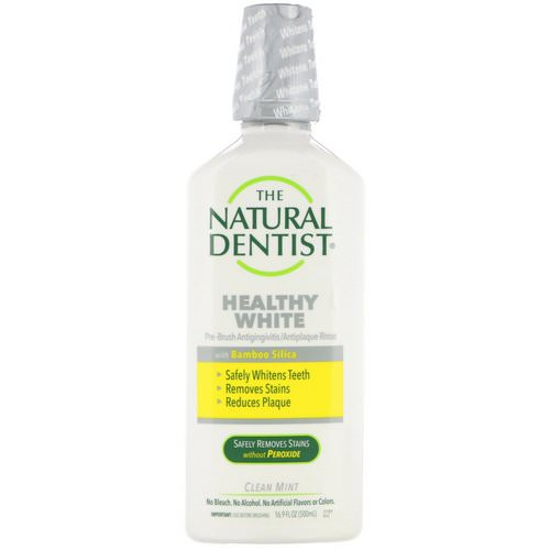 The Natural Dentist, Healthy White, Pre-Brush Antigingivitis/Antiplaque Rinse, Clean Mint, 16.9 fl oz (500 ml) فوائد