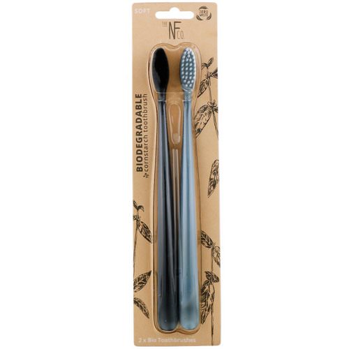 The Natural Family Co, Biodegradable Cornstarch Toothbrush, Soft, 2 Toothbrushes فوائد