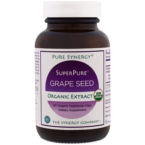 The Synergy Company, Pure Synergy, Organic Super Pure Grape Seed Organic Extract, 60 Organic Vegetarian Caps فوائد