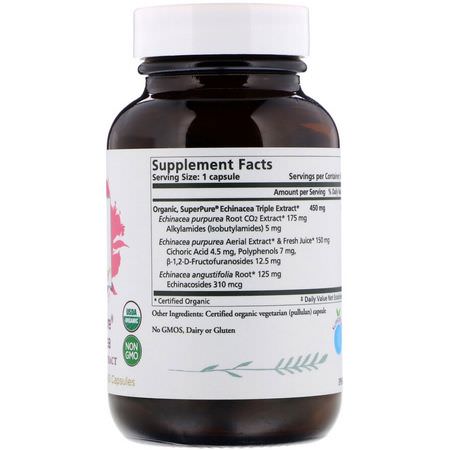 The Synergy Company, SuperPure Echinacea Organic Extract, 60 Capsules:أنفلونزا, سعال