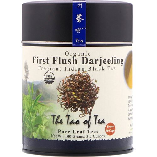 The Tao of Tea, Organic Fragrant Indian Black Tea, First Flush Darjeeling, 3.5 oz (100 g) فوائد