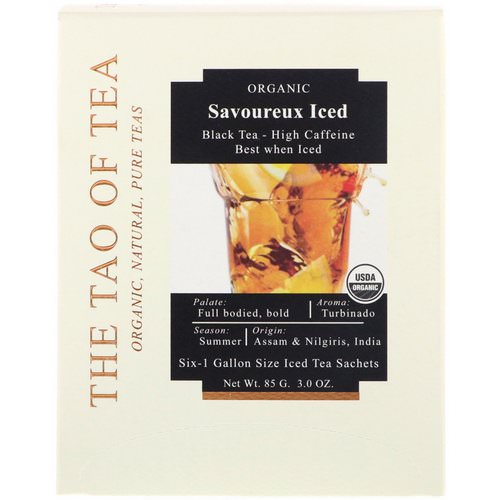 The Tao of Tea, Savoureux Iced Tea, Black Tea, 6 -1 Gallon Sized Sachets, 3.0 oz (85 g) فوائد