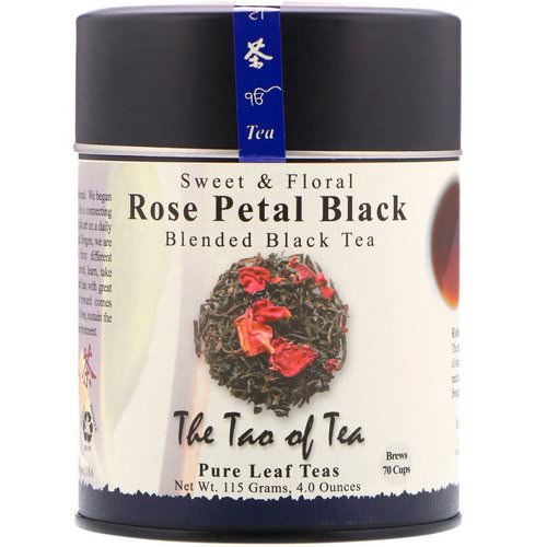 The Tao of Tea, Sweet & Floral Blended Black Tea, Rose Petal Black, 4 oz (115 g) فوائد