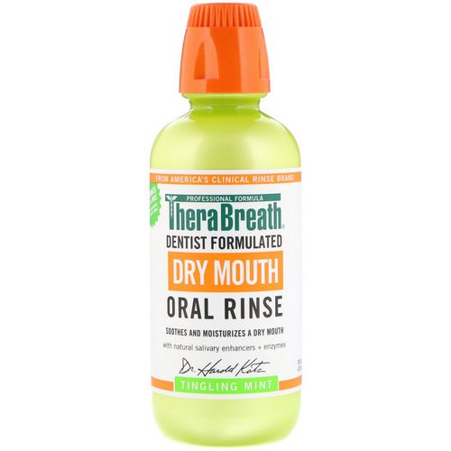 TheraBreath, Dry Mouth Oral Rinse, Tingling Mint, 16 fl oz (473 ml) فوائد