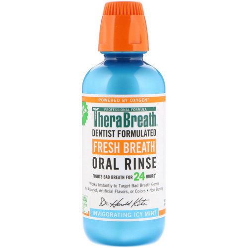 TheraBreath, Fresh Breath Oral Rinse, Invigorating Icy Mint Flavor, 16 fl oz (473 ml) فوائد