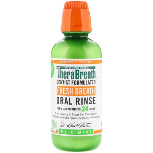 TheraBreath, Fresh Breath, Oral Rinse, Mild Mint, 16 fl oz (473 ml) فوائد