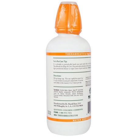 TheraBreath, Fresh Breath Water Additive, For Dogs and Cats, Mild Flavor, 16 fl oz (473 ml):