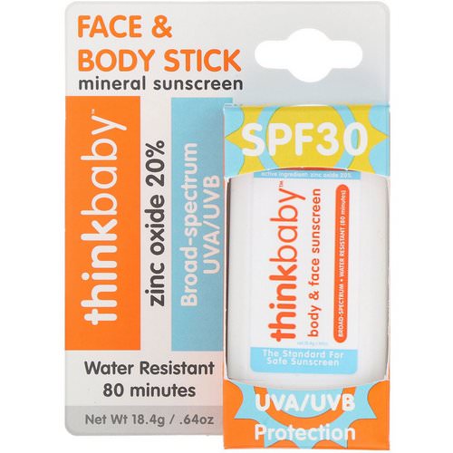Think, Thinkbaby, Sunscreen Stick, SPF 30, 0.64 oz (18.4 g) فوائد