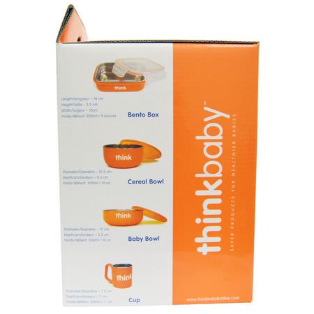 Think, Thinkbaby, The Complete BPA-Free Feeding Set, Orange, 1 Set:مجم,عات الهدايا