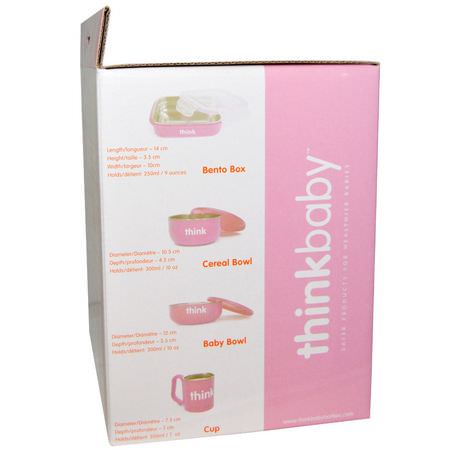 Think, Thinkbaby, The Complete BPA-Free Feeding Set, Pink, 1 Set:مجم,عات الهدايا