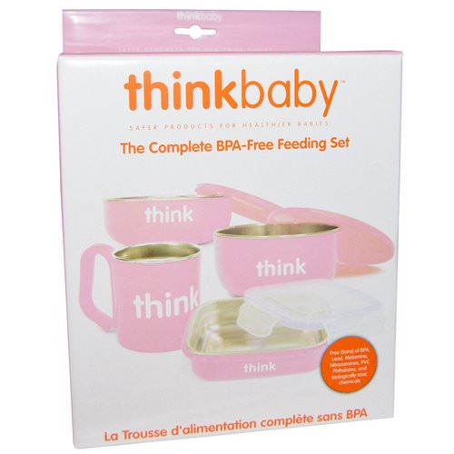 Think, Thinkbaby, The Complete BPA-Free Feeding Set, Pink, 1 Set فوائد