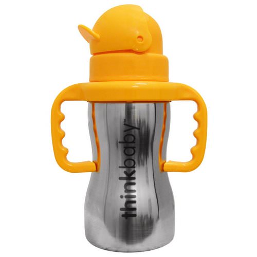 Think, Thinkbaby, Thinkster of Steel Bottle, Orange, 1 Straw Bottle, 10 oz (290 ml) فوائد
