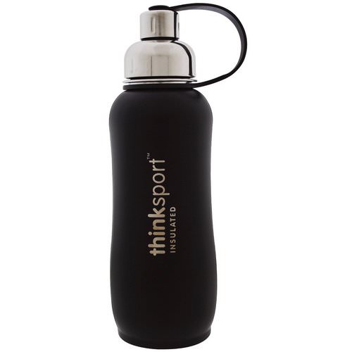 Think, Thinksport, Insulated Sports Bottle, Black, 25 oz (750 ml) فوائد