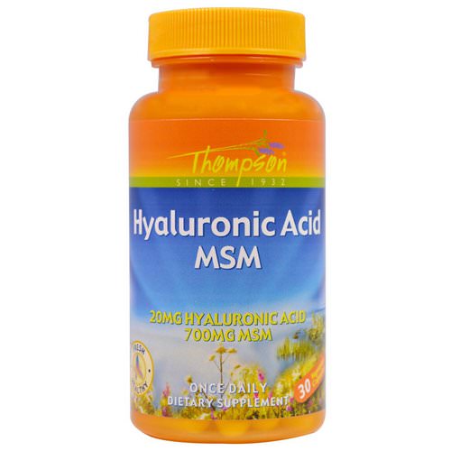Thompson, Hyaluronic Acid - MSM, 30 Veggie Caps فوائد