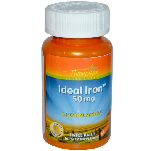 Thompson, Ideal Iron, 50 mg, 60 Tablets فوائد