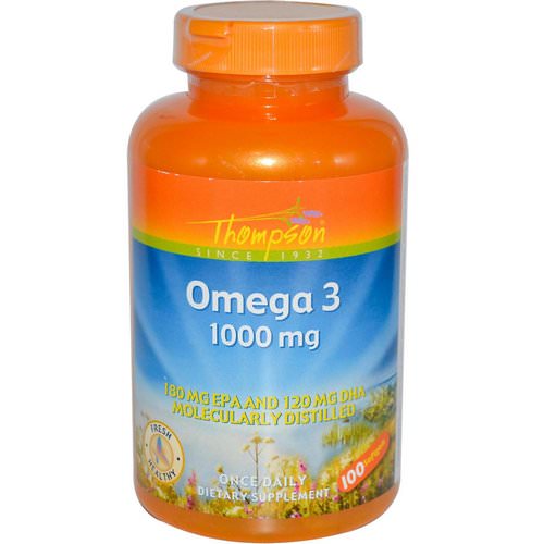 Thompson, Omega 3, 1000 mg, 100 Softgels فوائد