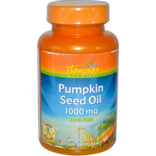 Thompson, Pumpkin Seed Oil, 1000 mg, 60 Softgels فوائد