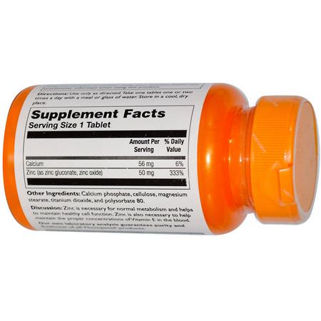 Thompson, Zinc, 50 mg, 60 Tablets:أنفلونزا, سعال