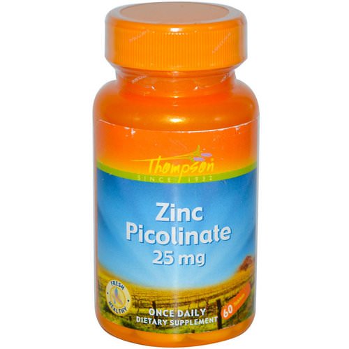 Thompson, Zinc Picolinate, 25 mg, 60 Tablets فوائد