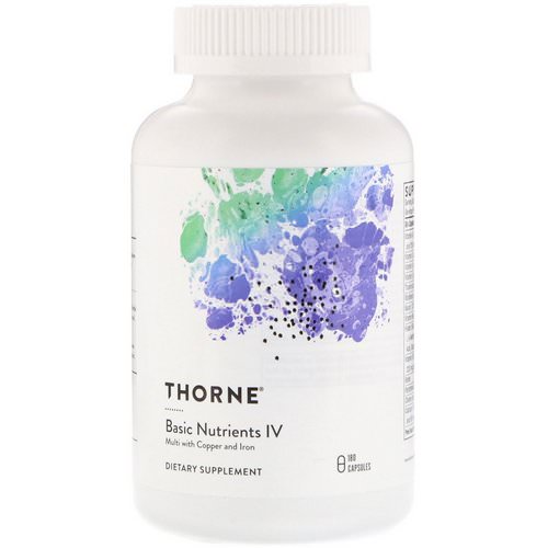 Thorne Research, Basic Nutrients IV Multi with Copper and Iron, 180 Capsules فوائد