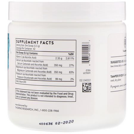 Thorne Research, Buffered C Powder, 8.15 oz (231 g):أنفلونزا, سعال