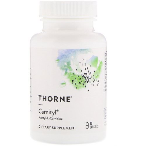 Thorne Research, Carnityl, Acetyl-L-Carnitine, 60 Capsules فوائد