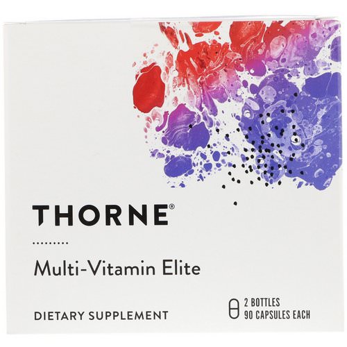 Thorne Research, Multi-Vitamin Elite, 2 Bottles, 90 Capsules Each فوائد