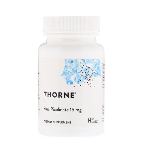 Thorne Research, Zinc Picolinate, 15 mg, 60 Capsules فوائد